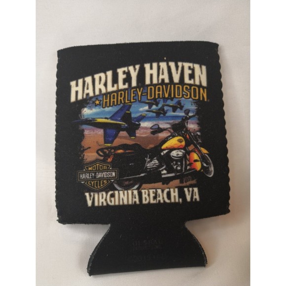 1999 Harley Davidson "Diz" The Duck Bean Bag Plush And Can Cozy Lot - Picture 4 of 7